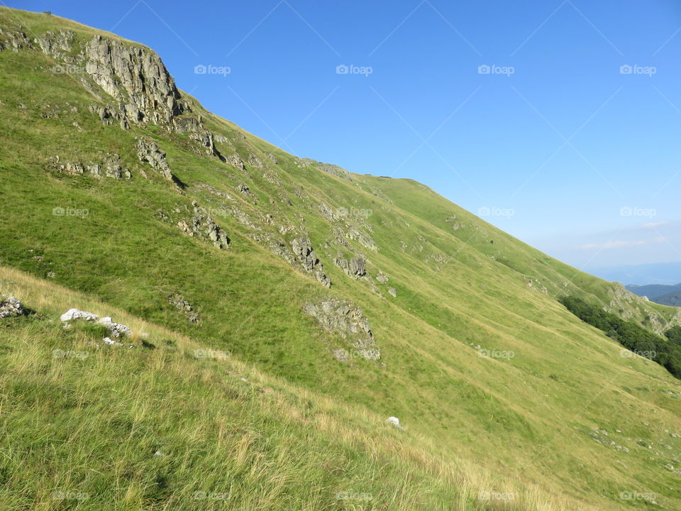 Mountain landscape slopes and elevations