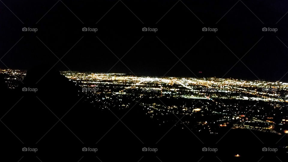 View of Downtown Phoenix from Piestawa (Squaw) Peak in AZ