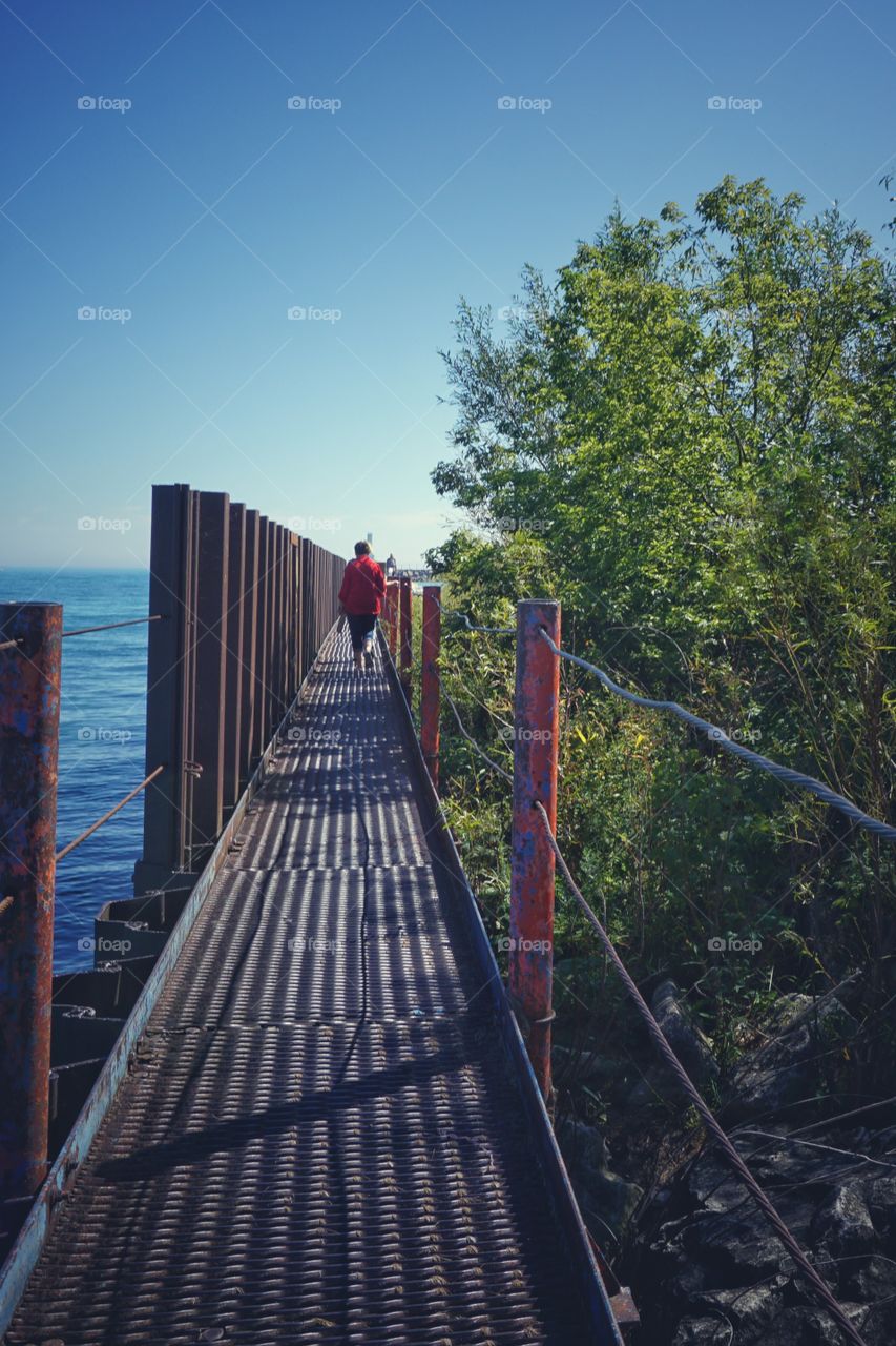 Person walking on the Pier