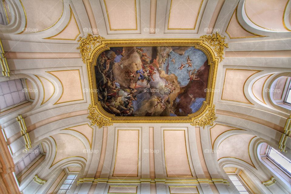 Royal palace painted ceiling Madrid 