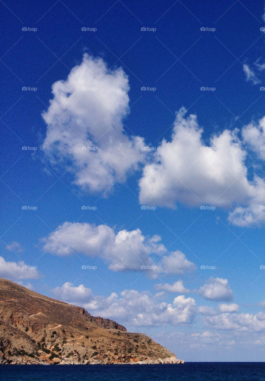 sky blue mountain cloud by n.angelakis
