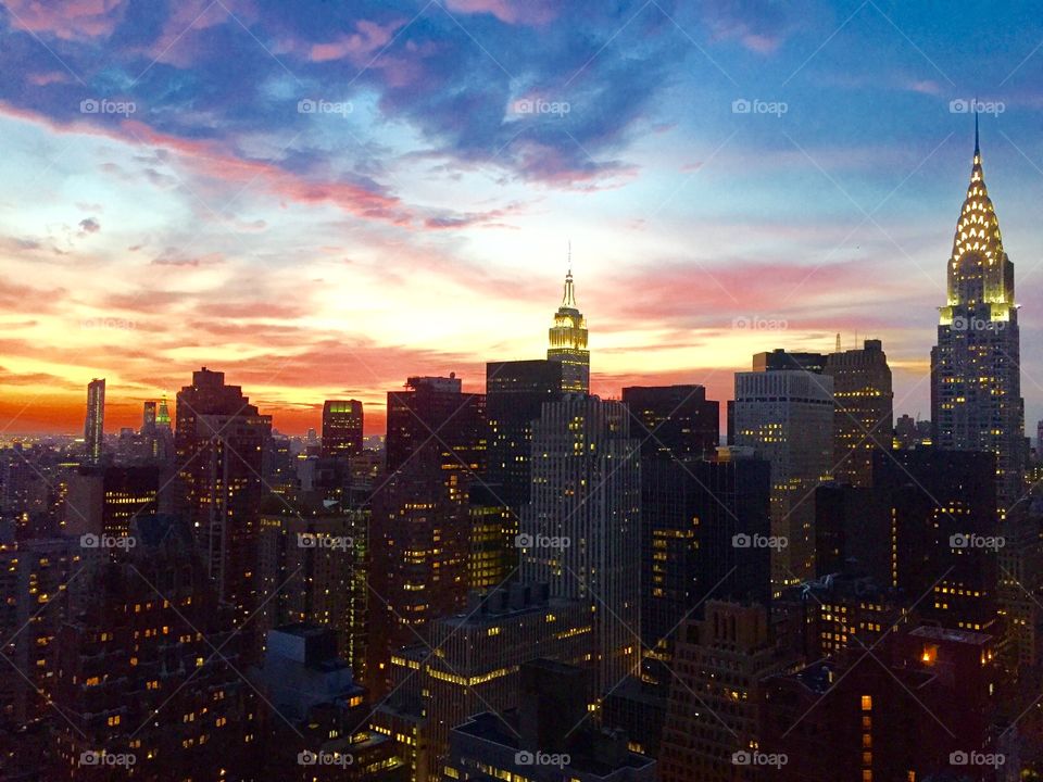 NYC sunset 