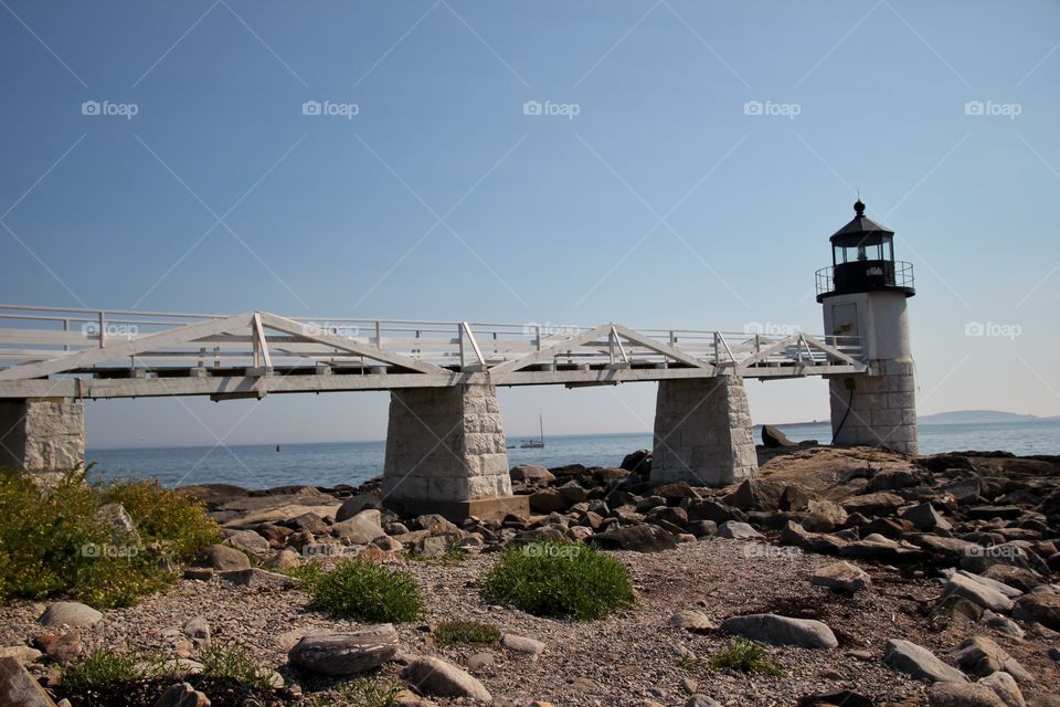 Lighthouse, Water, Seashore, No Person, Sea