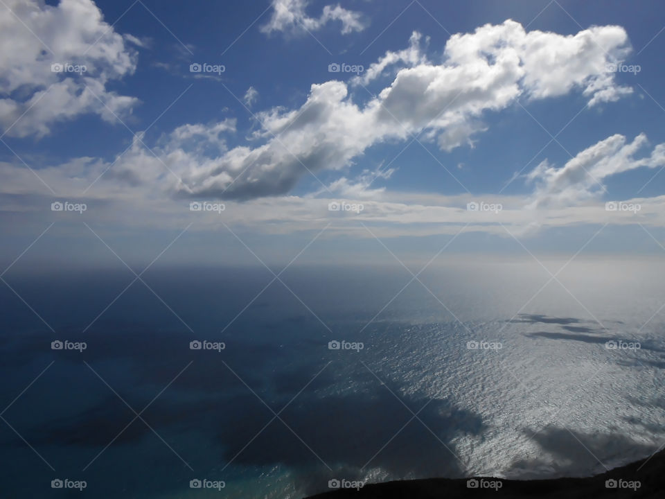 Reflection of Clouds on Sea Water