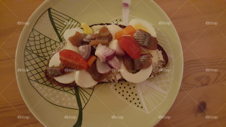 Egg and Anchovy sandwich