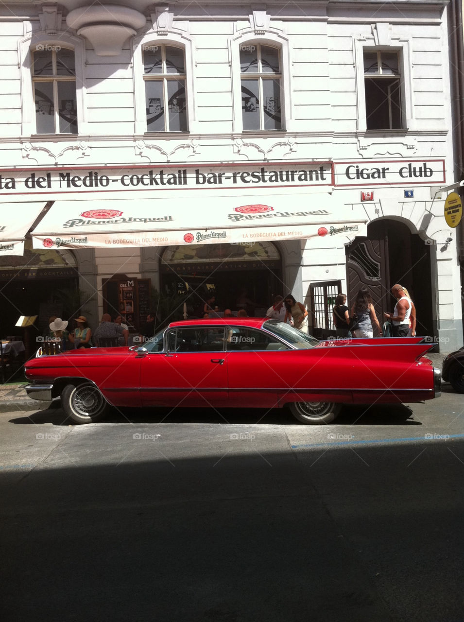 people car red pub by bennyvoodoo