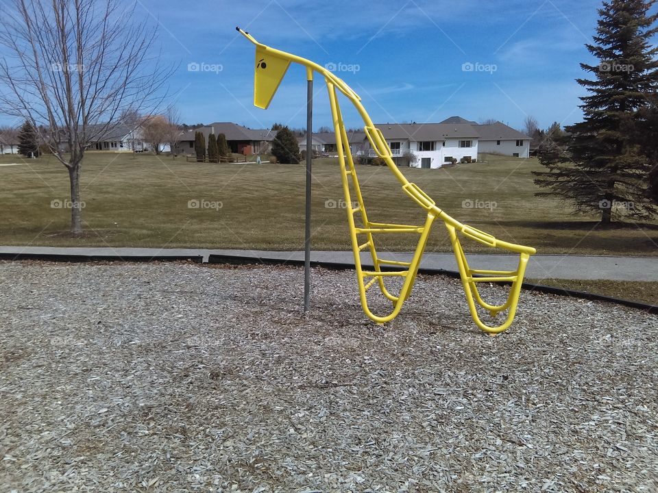 Yellow Playground Giraffe