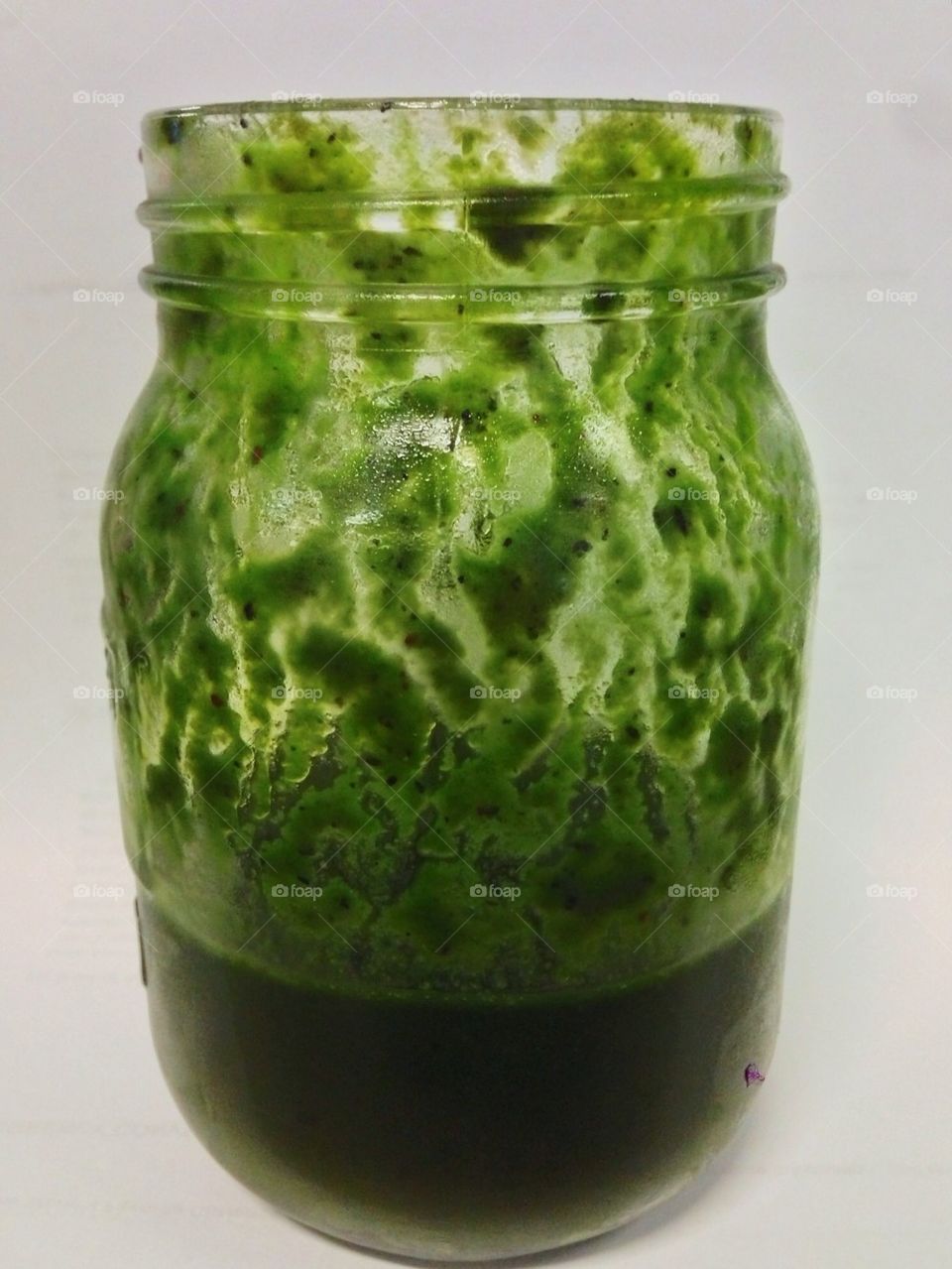 Green protein drink.