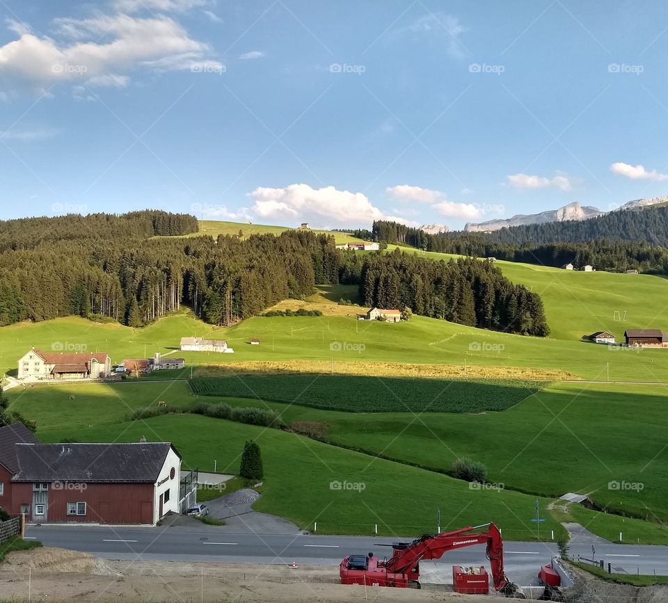 Switzerland sunset village