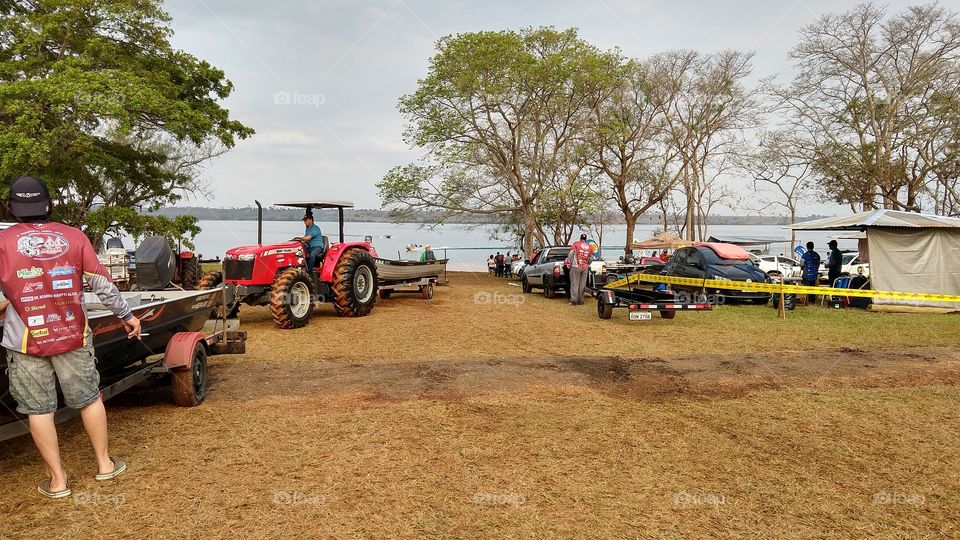 Pessoas, pescadores, botes, motores, bandeiras, marketings, pesca, náutica, águas, barcos.