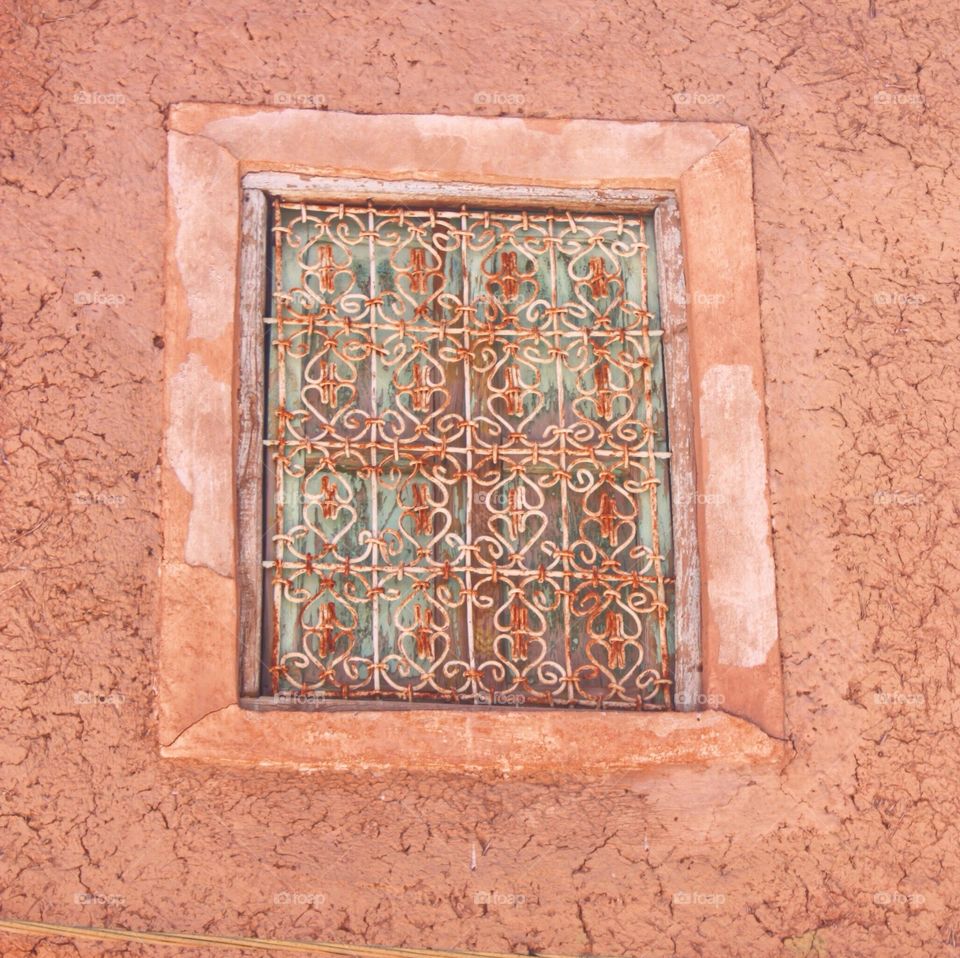 Old window . Old window in Morocco 