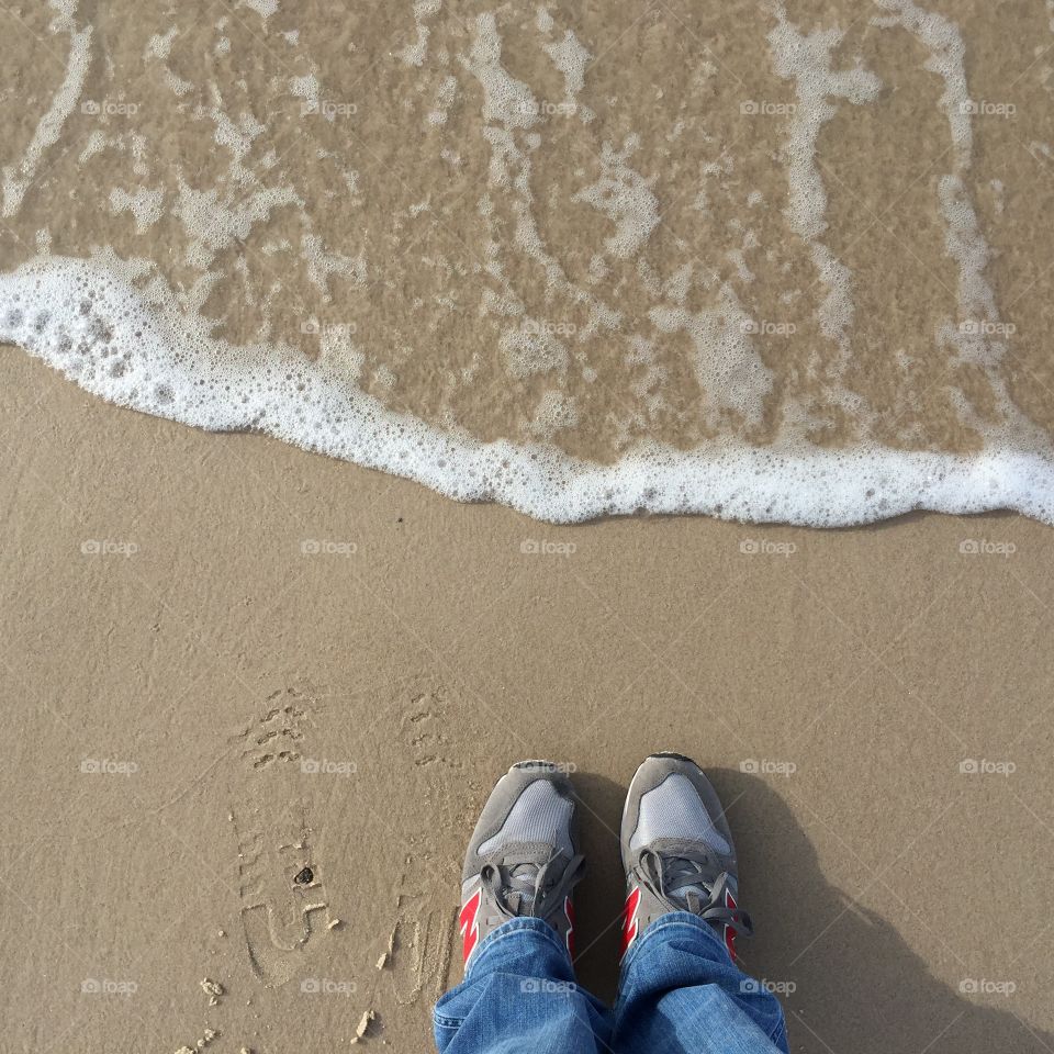 Beach, Sand, People, Foot, Seashore