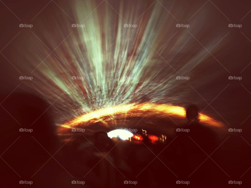 Tunnel with amazing light conditions under the bridge in Saint-petersburg, Russia