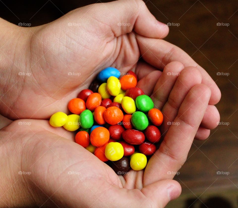 Holding candy