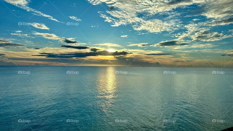 Beautiful colors of Bermuda’s Waters and sky at sunset