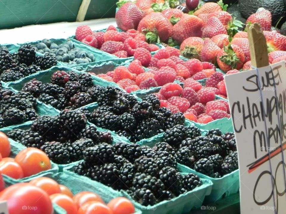 Black and raspberries