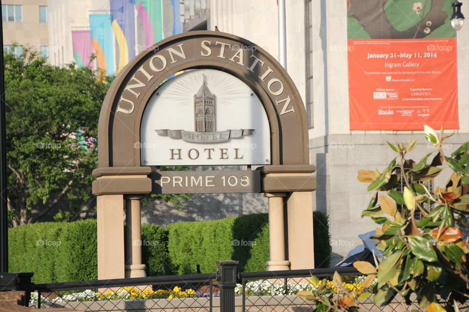 Union Station Hotel. Sign of Nashville Hotel