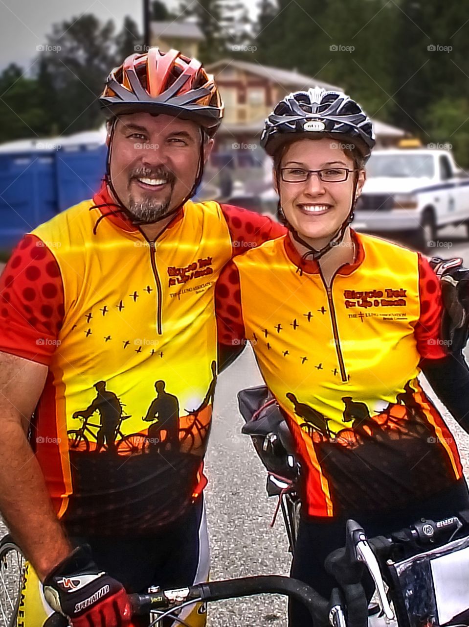 Proud Father. Starting the first leg of my daughter's 71 day, 7000 km ride across Canada raising money for the Lung Foundation and "Biking for Breath".