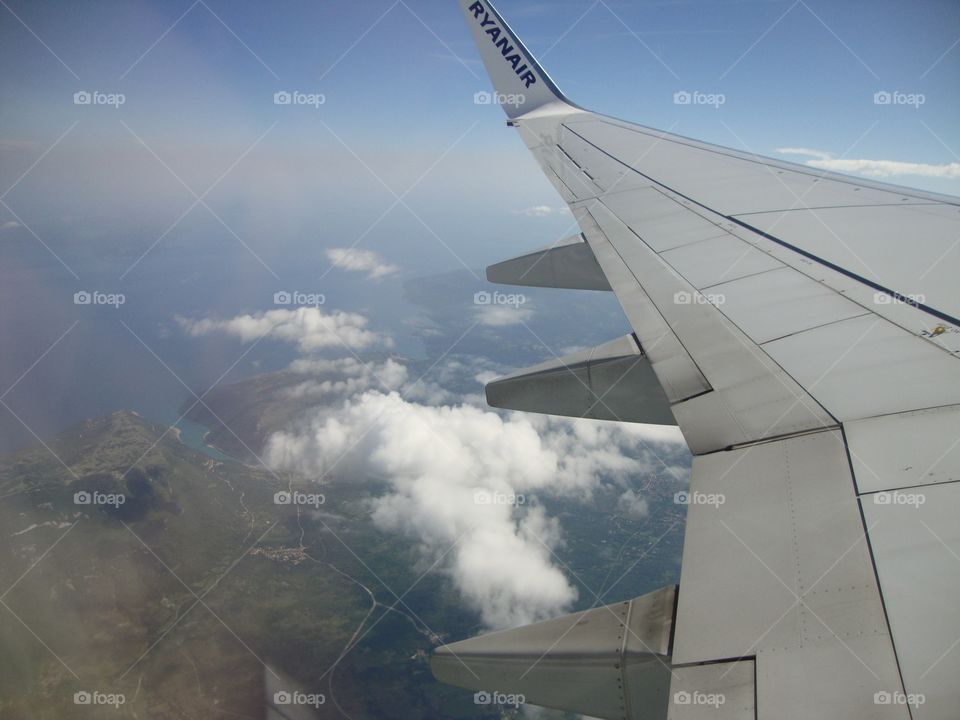 View from the airplane. 
