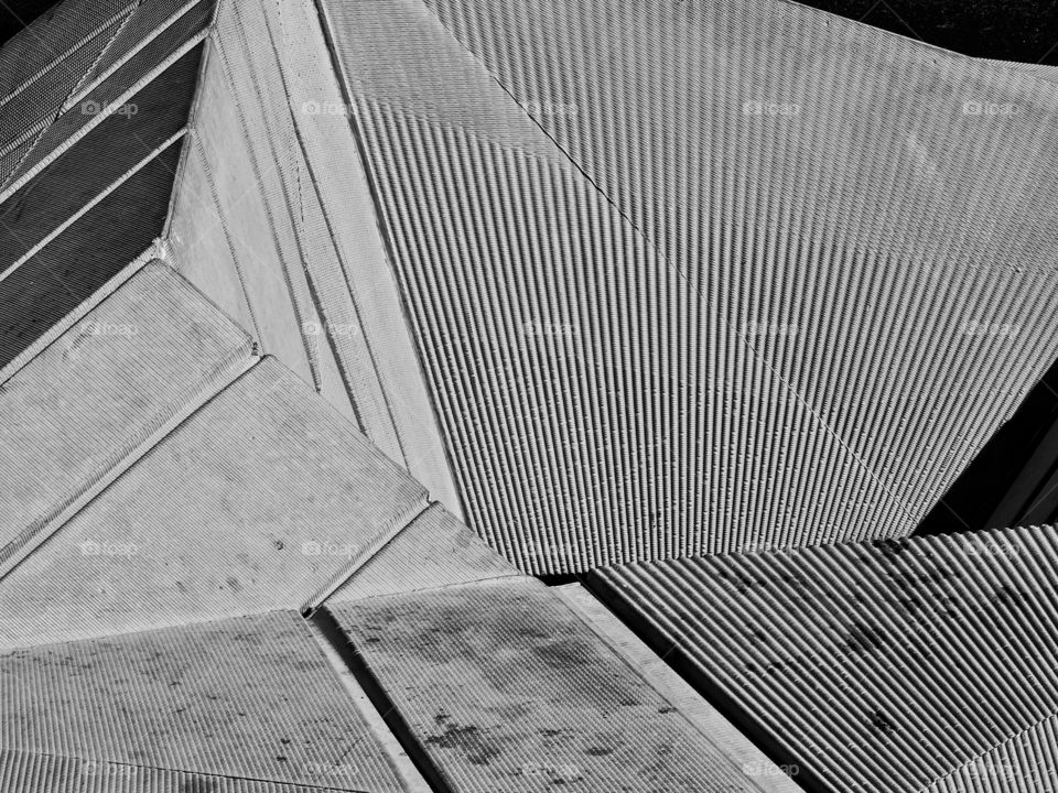 Black And White Architecture. Modern Urban Concrete Architecture

