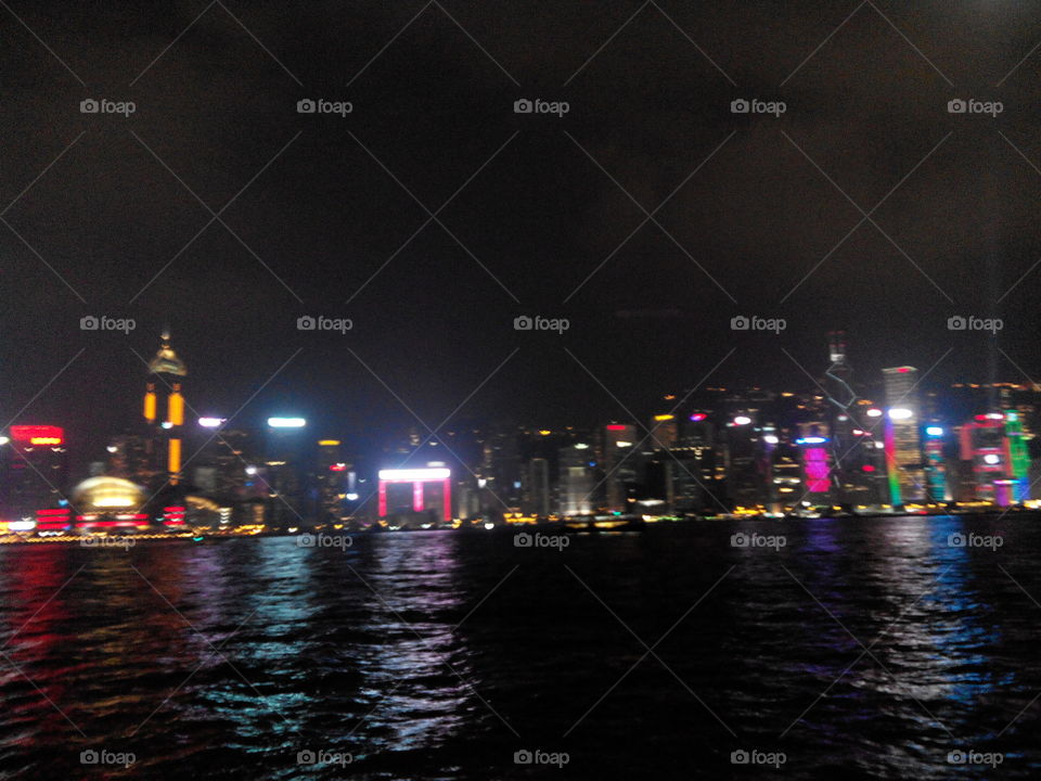night view from HK bay