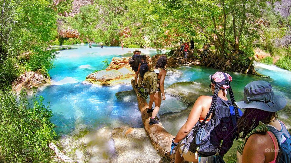 One of many crossings over Havasu Creek on our way to Beaver Falls