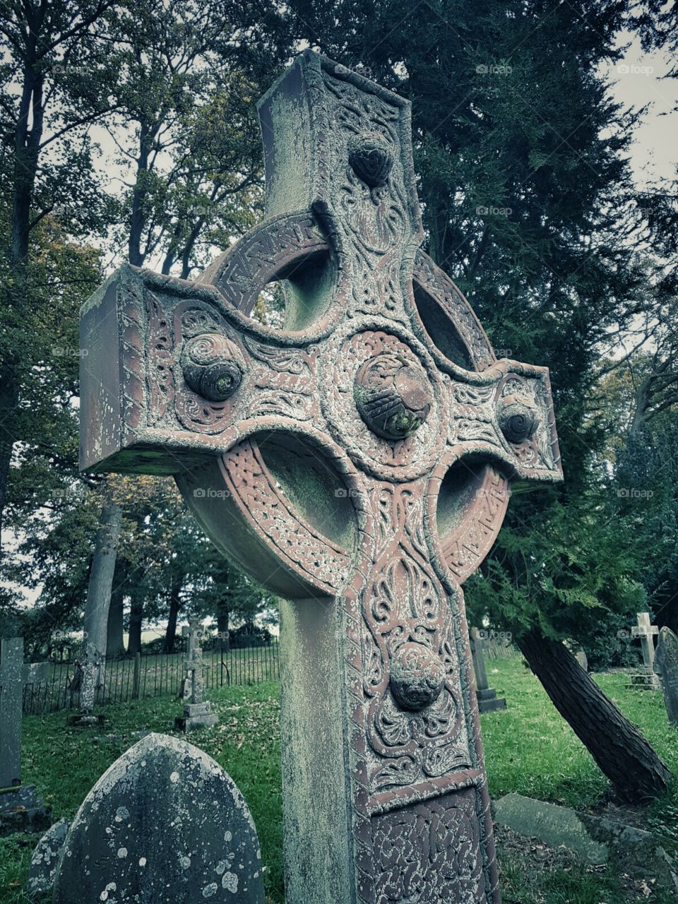 Graveyard tombstone cross 