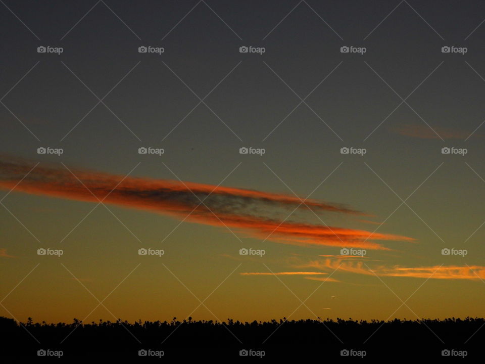 amazing sky in evening