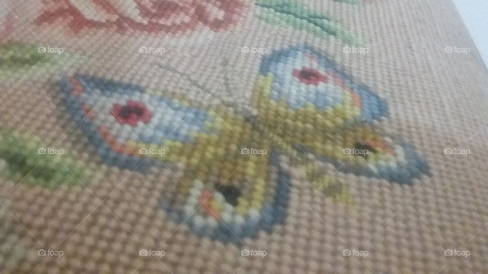 Butterfly pattern in fabric
