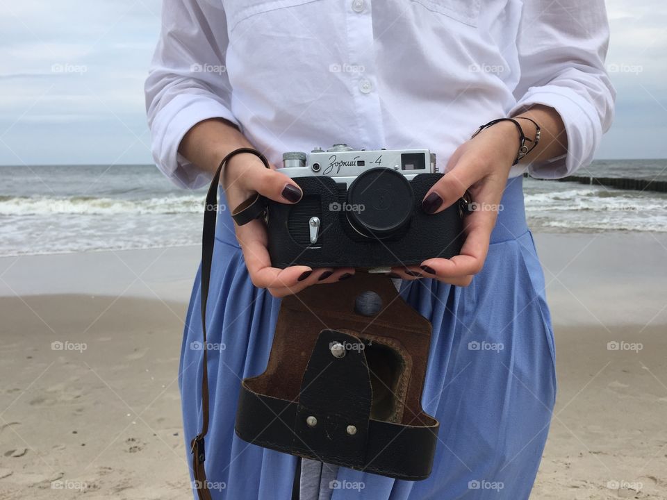 Beach, Sand, Woman, Sea, Water