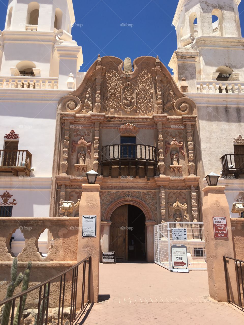 Beautiful Mission San Xavier de Blac in Tucson Arizona. Amazing architecture and Mesmerizing colors.
