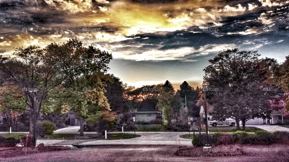 Neighborhood in Autumn