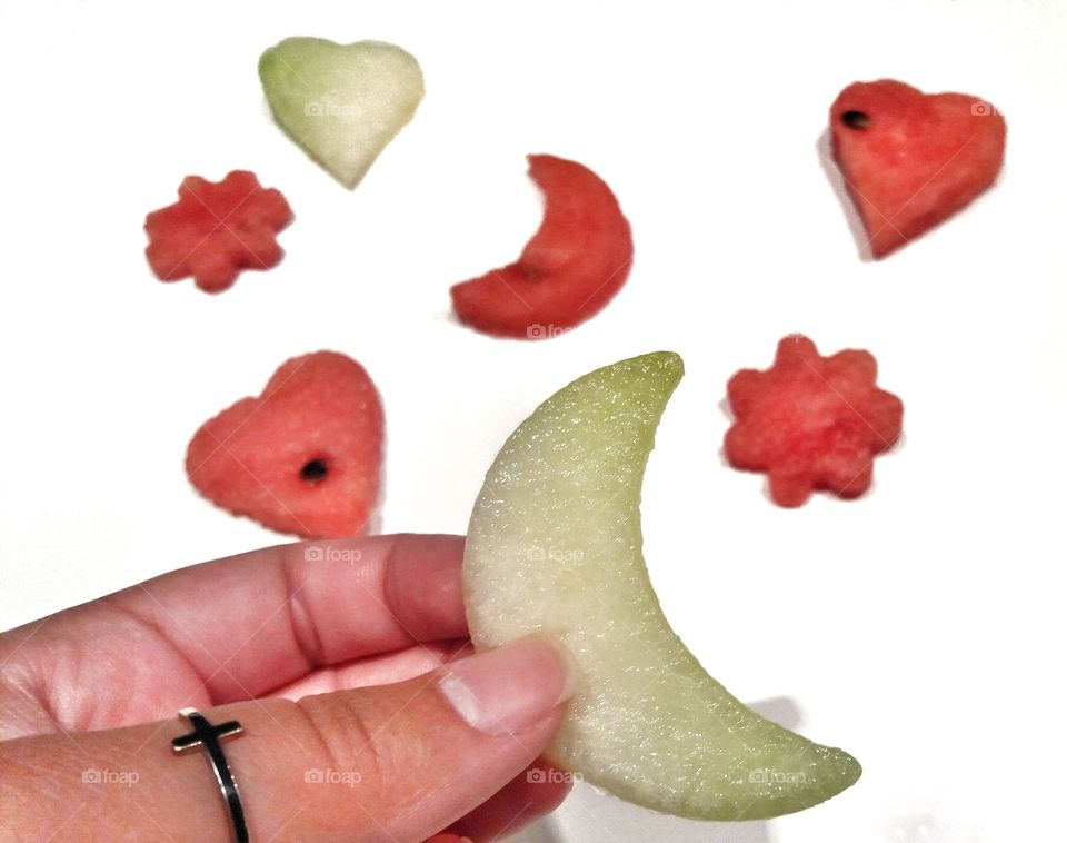 Water melon and melon pieces ❤