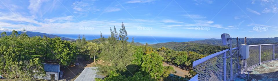 Looking to the sea and sky