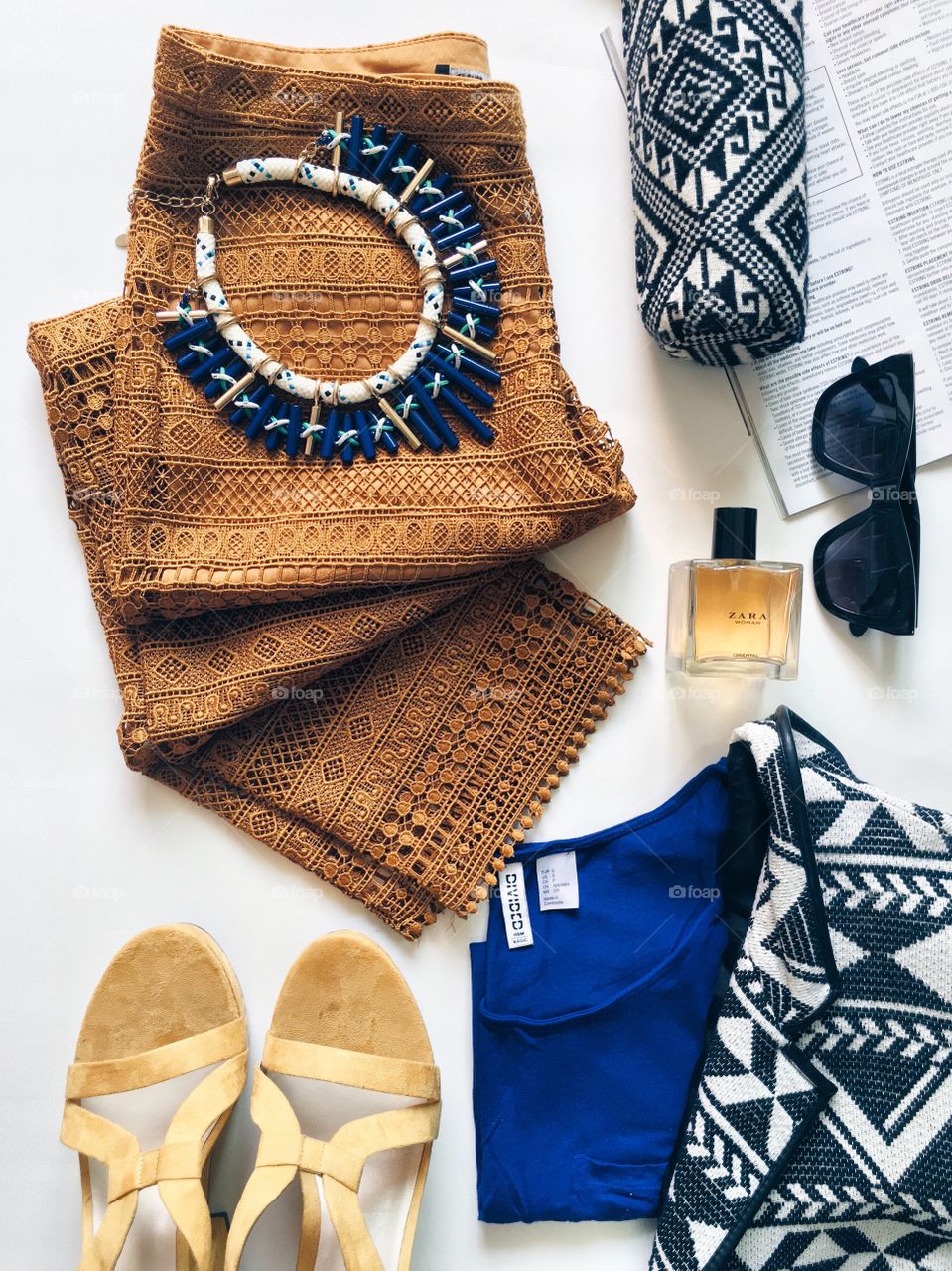 Awesome fashion flat lays with modern ethnic style.