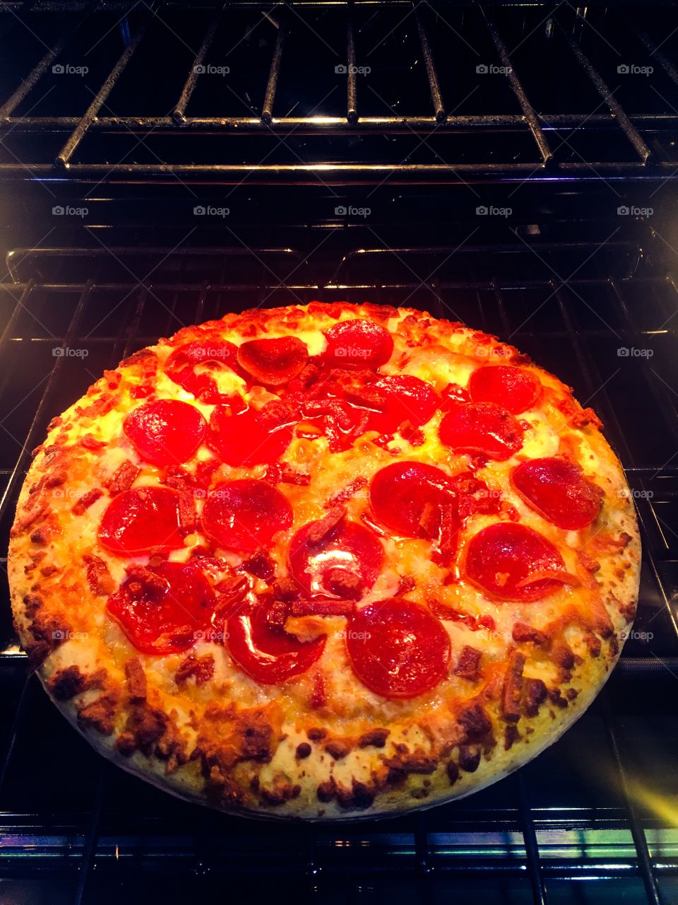 Pizza hot from the oven 