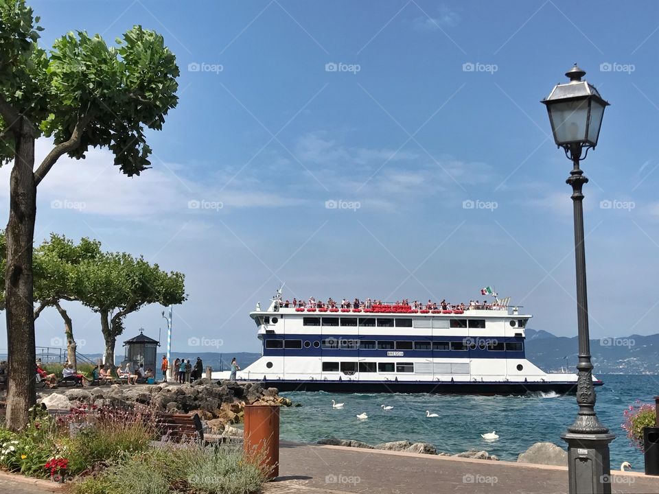 Ferry ride in lake Garda, Italy