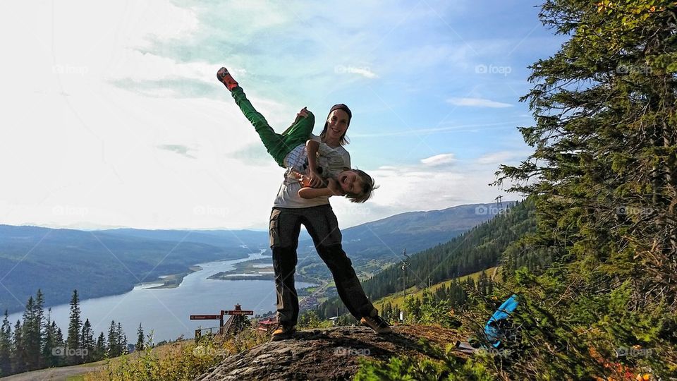 Mother and son hiking!!