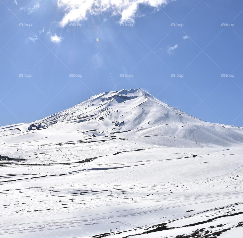 Amazing big white volcano 
