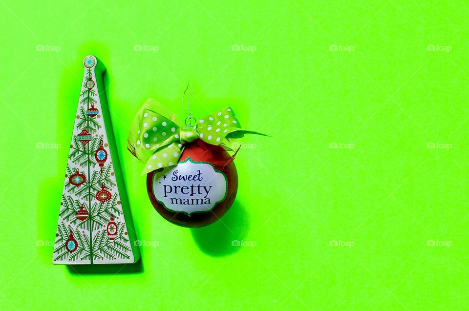 Christmas Tree & Sweet Pretty Mama Ornament 