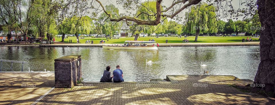 Couple. River Avon 