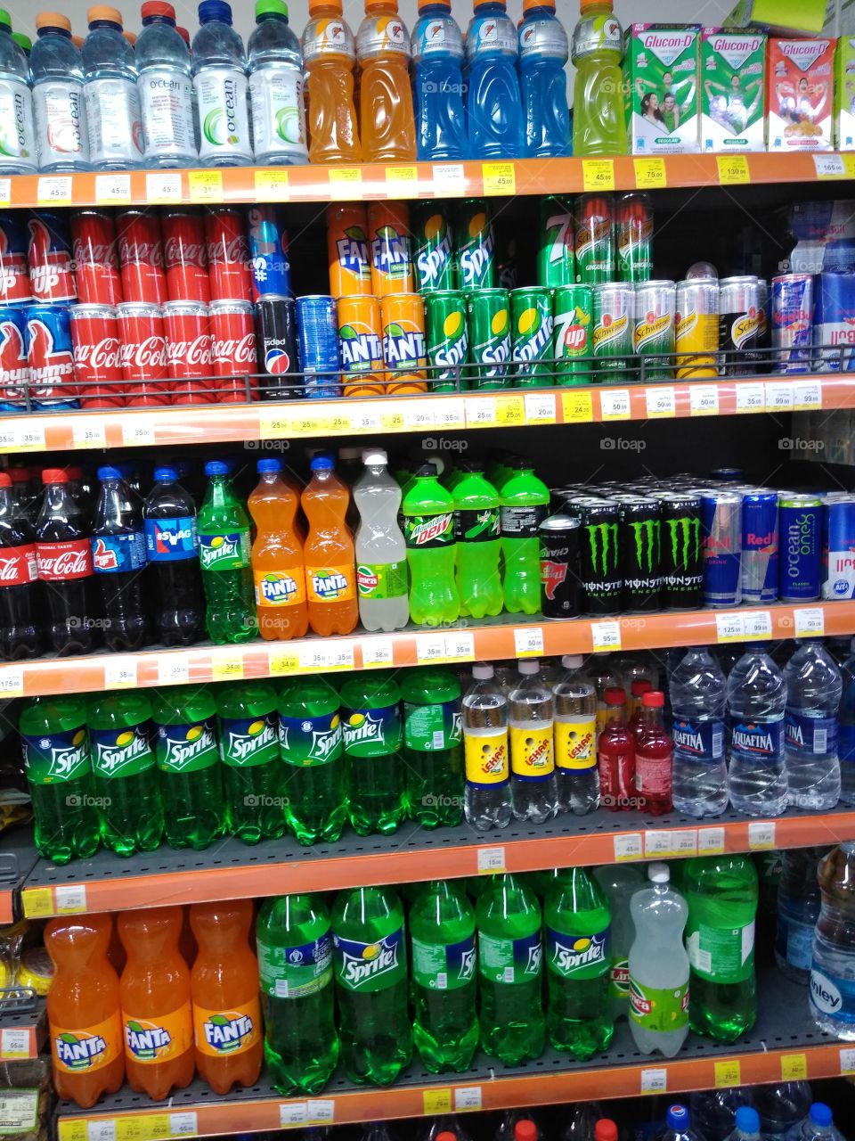 Assorted cool drinks