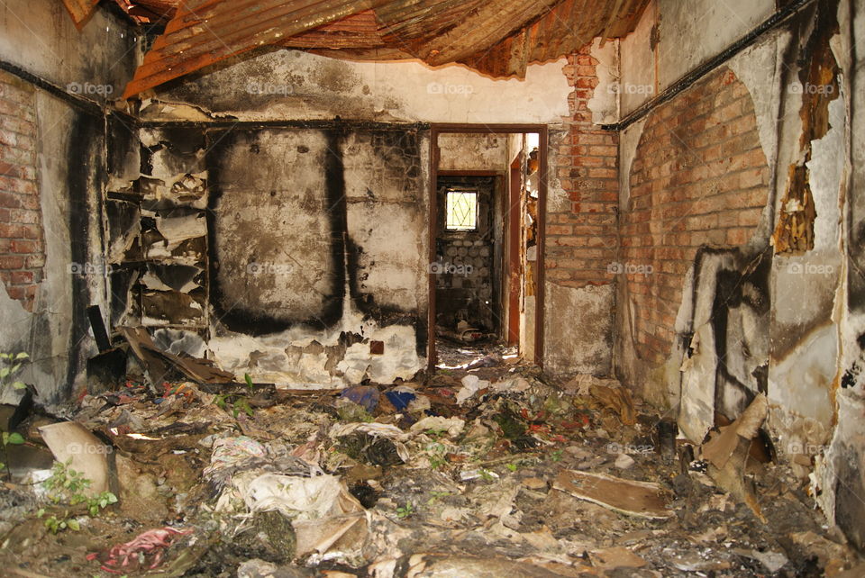 Burned house