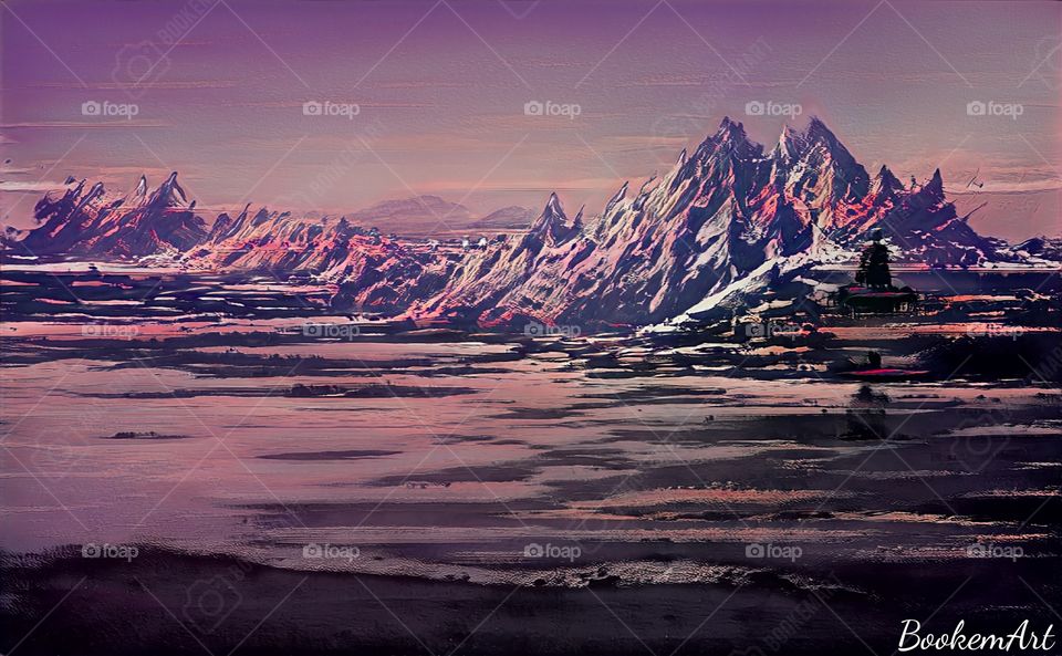 Imaginary and calm landscape