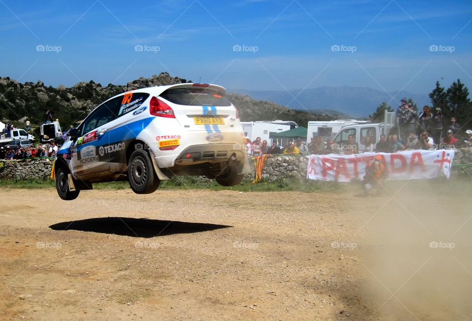 WRC Italia Sardinia 2011 jump in The dust