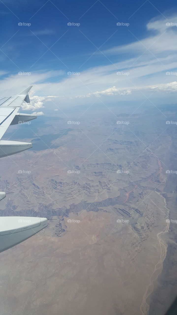 Grand Canyon from the skies on a flight to Las Vegas