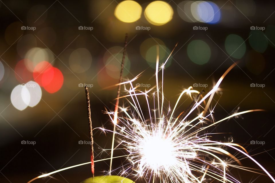 Close-up of sparkler