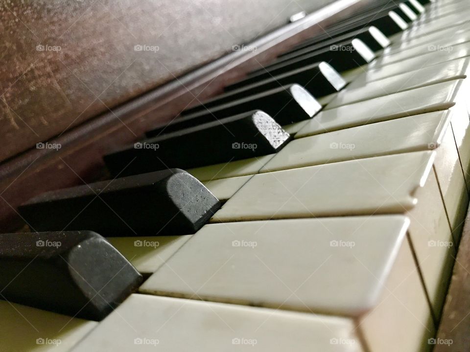 Close-Up Piano Keys