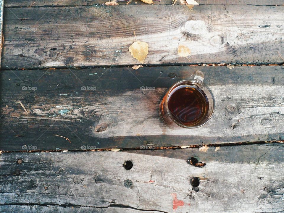 Cup of tea on the table