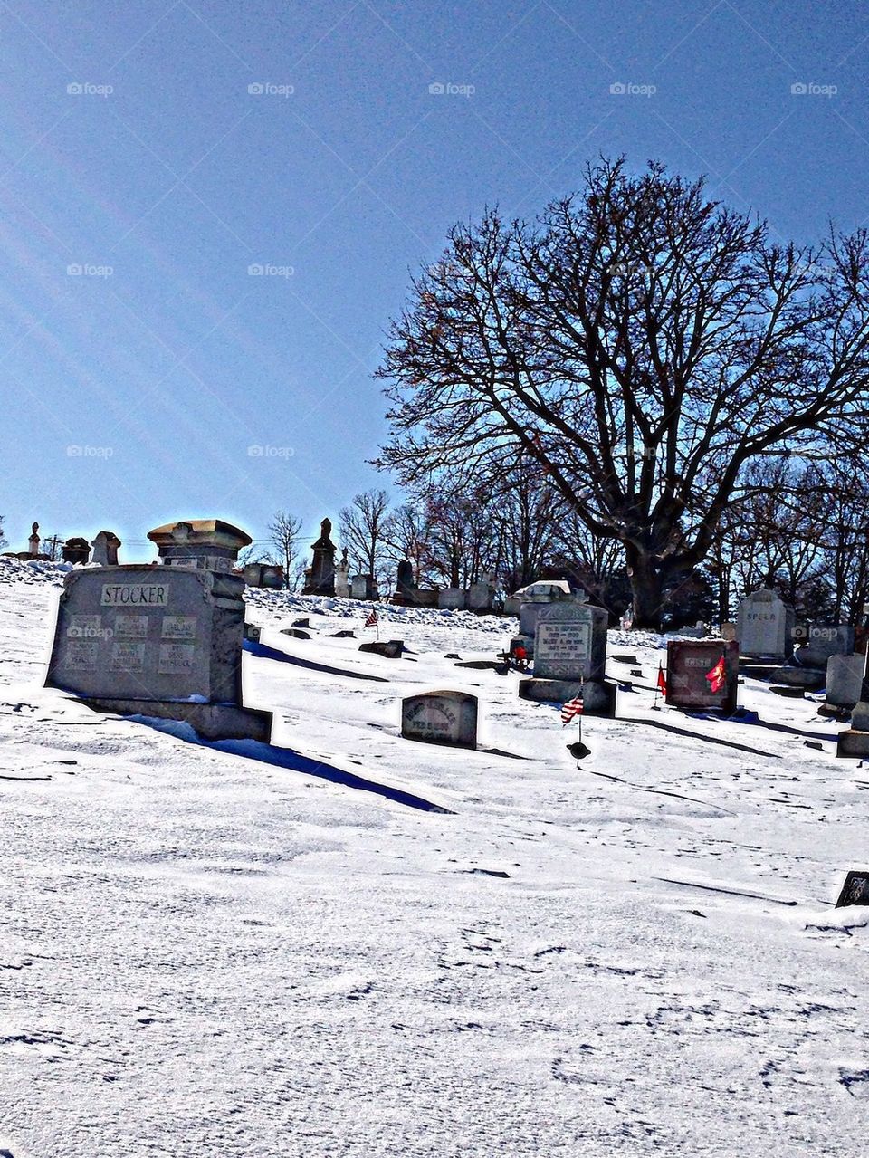 Snow Capped Cemetary